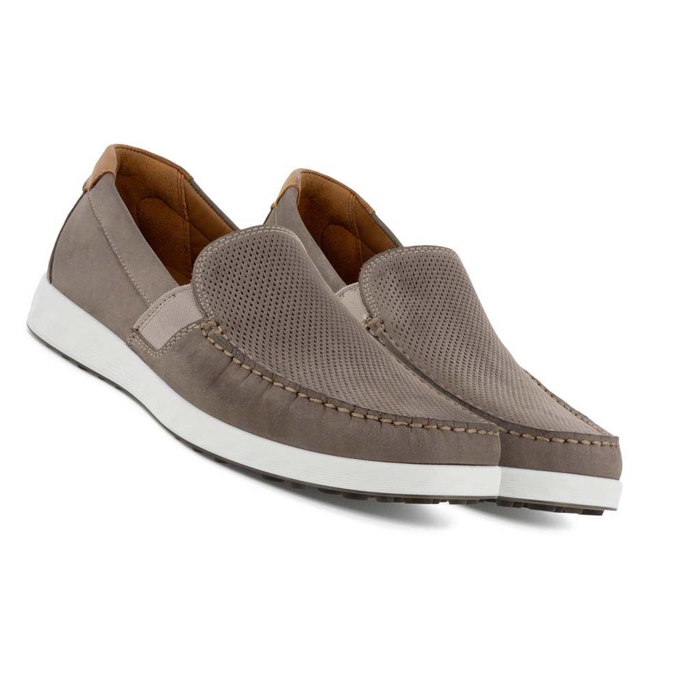 Men's Ecco S Lite Moc Summer Moccasins Grey / Brown | Canada 582EBC